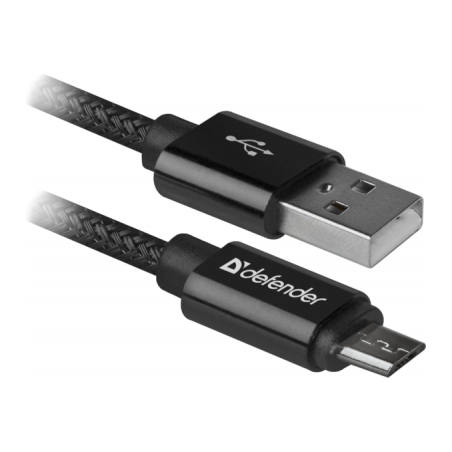 Дата кабель USB 2.0 AM to Micro 5P 1.0m USB08-03T PRO black Defender (87802)