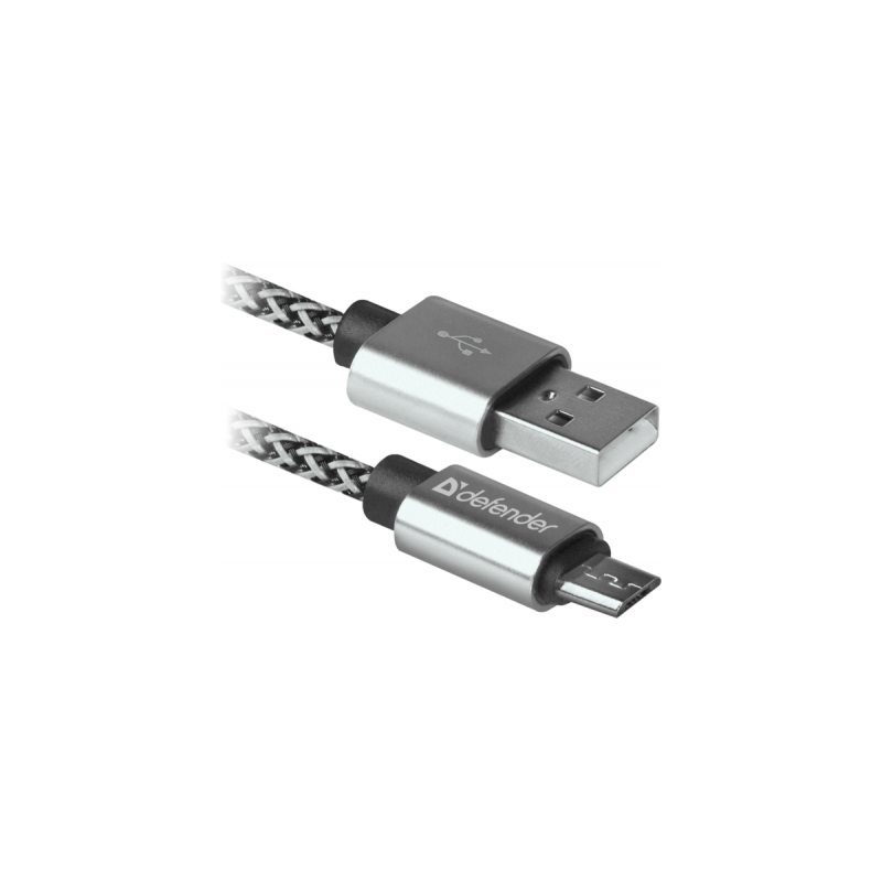 Дата кабель USB 2.0 AM to Micro 5P 1.0m USB08-03T PRO white Defender (87803)