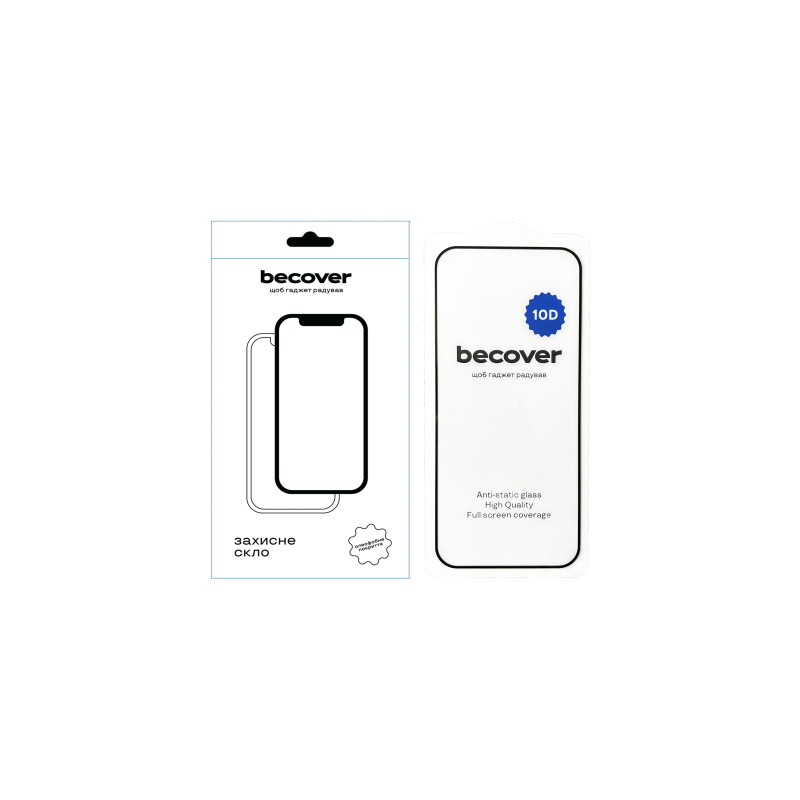 Скло захисне BeCover Google Pixel 9 Pro 10D Black (712326)