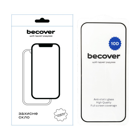 Скло захисне BeCover Google Pixel 9 Pro 10D Black (712326)