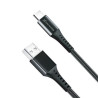 Дата кабель USB 2.0 AM to USB-C 1.2m Black Grand-X (FC-12B)