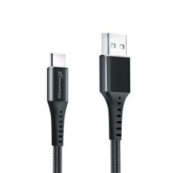 Дата кабель USB 2.0 AM to USB-C 1.2m Black Grand-X (FC-12B)