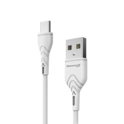 Дата кабель USB 2.0 AM to USB-C 1.0m White Grand-X (PC-03W)