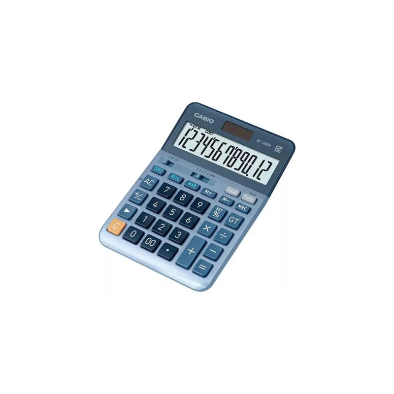 Калькулятор Casio DF-120EM-W-EP, блакитний (CALC-CAS-DF-120EM-W)