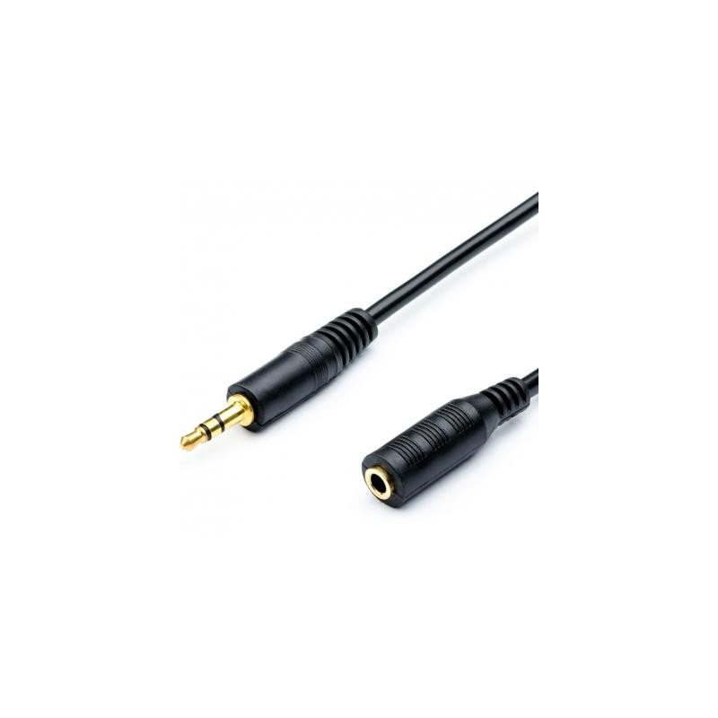 Кабель мультимедійний 3.5mm M to 3.5mm F 0.8m Atcom (16846)