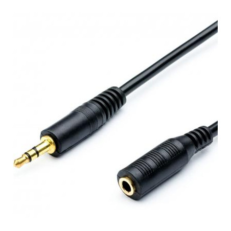 Кабель мультимедійний 3.5mm M to 3.5mm F 0.8m Atcom (16846)