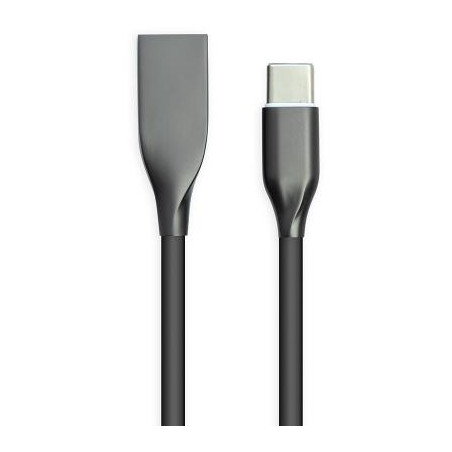Дата кабель USB 2.0 AM to USB-C 1.0m black PowerPlant (CA911240)