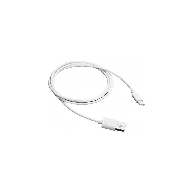 Дата кабель USB 2.0 AM to USB-C 1.0m white Canyon (CNE-USBC1W)