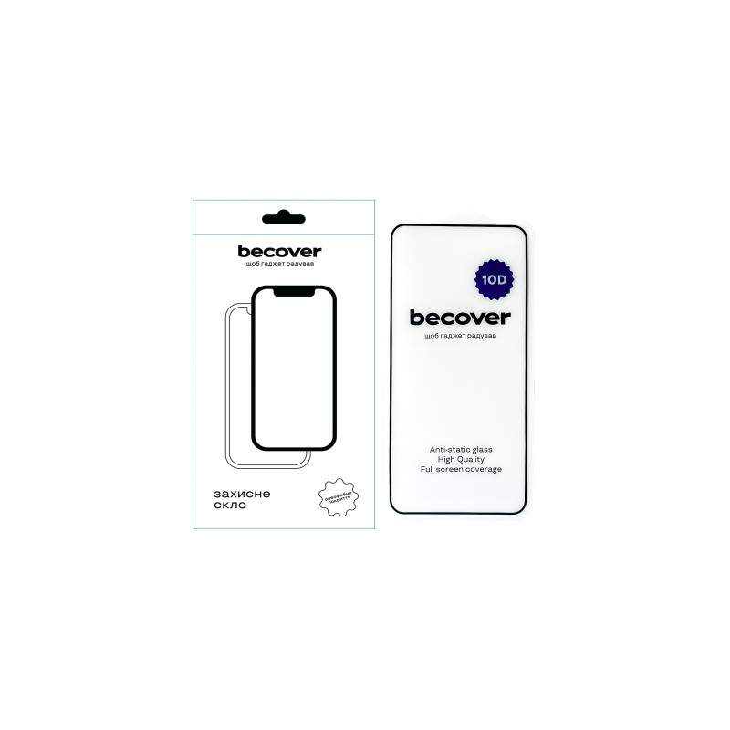 Скло захисне BeCover Samsung Galaxy S24 FE SM-S721 10D Black (712486)