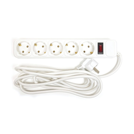 Мережевий фільтр живлення PowerPlant 3 м, 5 розеток, евростандарт (JY-1056/3) (PPSA10M30S5B)