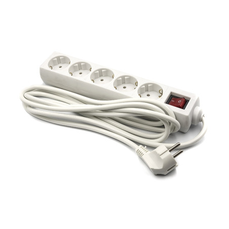 Мережевий фільтр живлення PowerPlant 3 м, 5 розеток, 3x1.0мм2 (PPSA08M30S5)