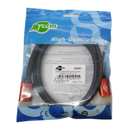 Кабель мультимедійний HDMI M to HDMI M 1.0m V2.0 Atcom (24941)