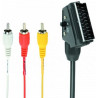 Кабель мультимедійний SCART M to 3xRCA M 1.8m Cablexpert (CCV-519-001)