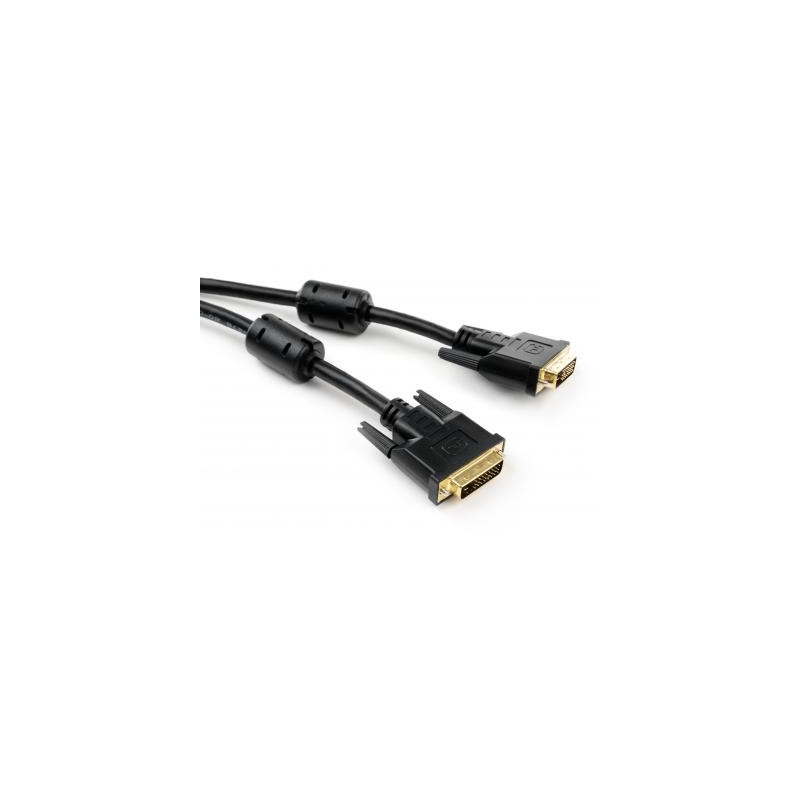 Кабель мультимедійний DVI M to DVI M 1.8m 24+1pin Vinga (VCPDCDVIMM1.8BK)