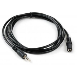 Кабель мультимедійний 3.5mm M to 3.5mm F 1.8 m Vinga (VCPDCJ35MF1.8BK)