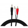 Кабель мультимедійний 3.5mm M to 2xRCA M 5.0m Vinga (VCPDCJ35MRCA25BK)