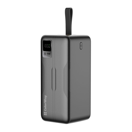 Батарея універсальна ColorWay 50 000 mAh PD/18W, QC3.0/22.5, Digital Display, Black (CW-PB500LPC5BK-PDD)