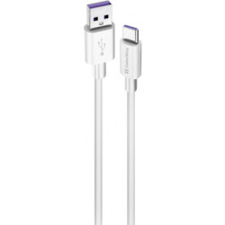 Дата кабель USB 2.0 AM to USB-C 1.0m 5A white ColorWay (CW-CBUC019-WH)