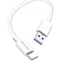 Дата кабель USB 2.0 AM to USB-C 1.0m 5A white ColorWay (CW-CBUC019-WH)