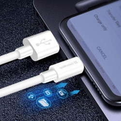 Дата кабель USB 2.0 AM to USB-C 1.0m 5A white ColorWay (CW-CBUC019-WH)