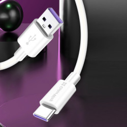 Дата кабель USB 2.0 AM to USB-C 1.0m 5A white ColorWay (CW-CBUC019-WH)