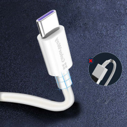 Дата кабель USB 2.0 AM to USB-C 1.0m 5A white ColorWay (CW-CBUC019-WH)