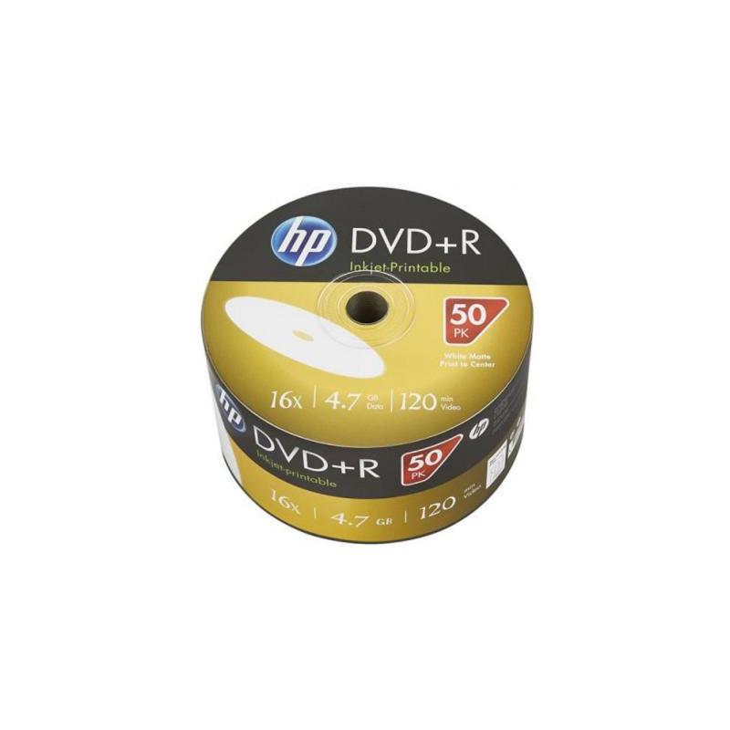 Диск DVD HP DVD+R 4.7GB 16X IJ PRINT 50шт (69304/DRE00070WIP-3)