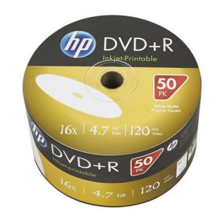 Диск DVD HP DVD+R 4.7GB 16X IJ PRINT 50шт (69304/DRE00070WIP-3)