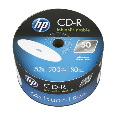 Диск CD HP CD-R 700MB 52X IJ PRINT 50шт (69301/CRE00070WIP-3)