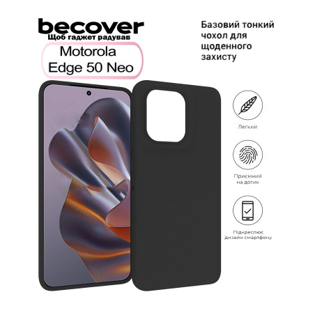 Чохол до мобільного телефона BeCover Motorola Edge 50 Neo Black (712744)