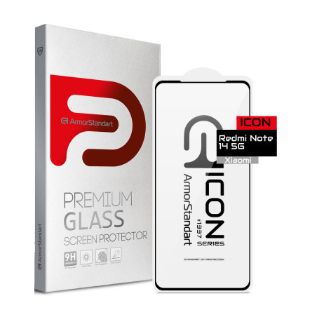 Скло захисне Armorstandart Icon Xiaomi Redmi Note 14 5G Black (ARM83174)