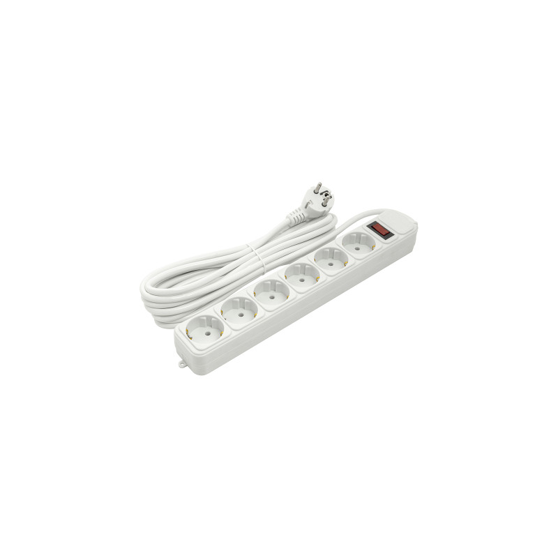Мережевий фільтр живлення PowerPlant 5 м, 6 розеток (JY-1057/5) (PPSA10M50S6)