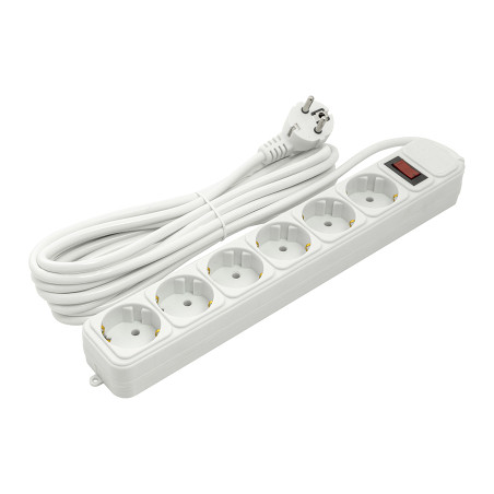 Мережевий фільтр живлення PowerPlant 5 м, 6 розеток (JY-1057/5) (PPSA10M50S6)