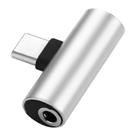 Перехідник Type-C to Jack 3.5 мм 1.0m 2in1 XoKo (AC-205-SLV)