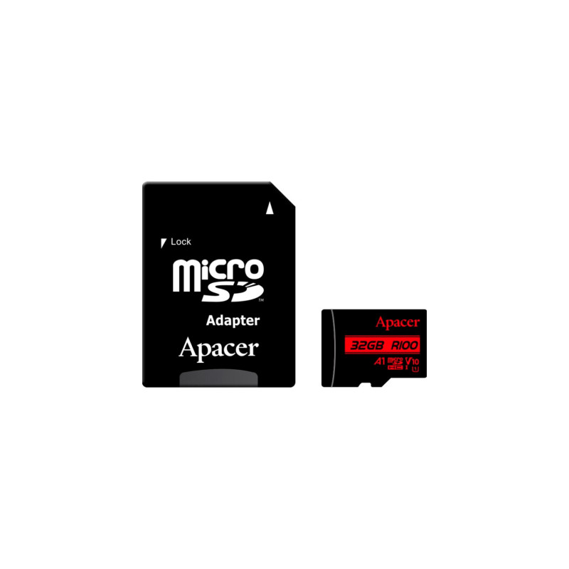 Карта пам'яті Apacer 32GB microSD class 10 UHS-I V10 A1 (AP32GMCSH10UB-R)