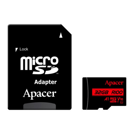 Карта пам'яті Apacer 32GB microSD class 10 UHS-I V10 A1 (AP32GMCSH10UB-R)
