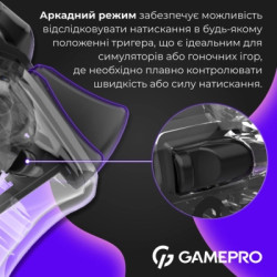 Геймпад GamePro GPX13T 2.4G/BT 5.1/USB/PC/iOS/Android RGB Transparent (GPX13T)