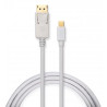Кабель мультимедійний miniDisplayPort M to Display Port M 1.8m 4K white Vinga (VCPMDPDP1.8WH)