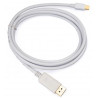 Кабель мультимедійний miniDisplayPort M to Display Port M 1.8m 4K white Vinga (VCPMDPDP1.8WH)