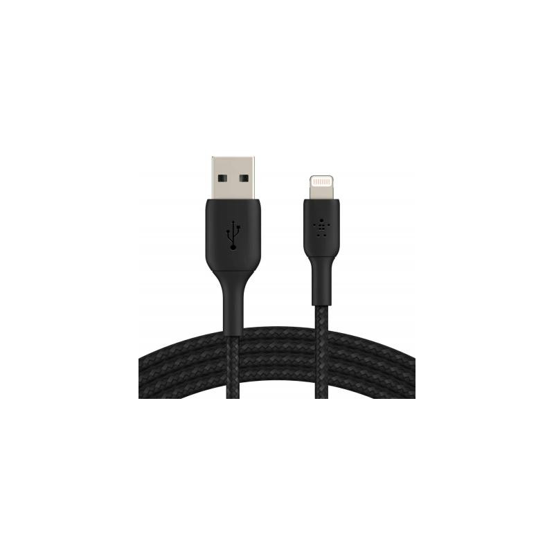 Дата кабель USB 2.0 AM to Lightning 1.0m black Belkin (CAA002BT1MBK)