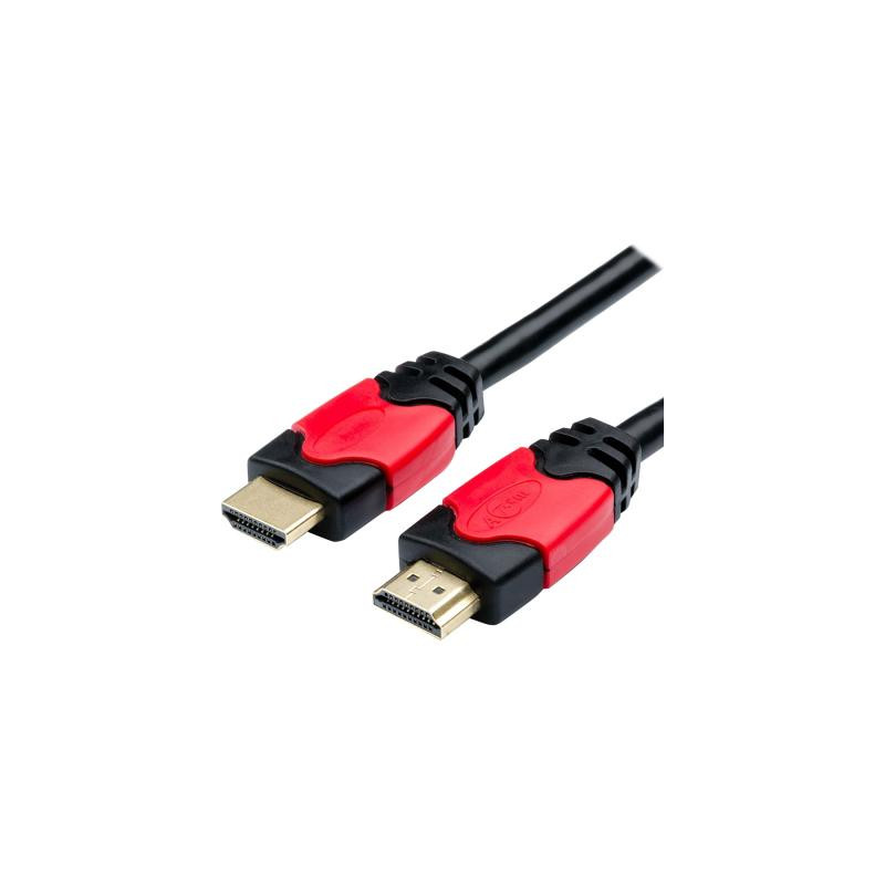 Кабель мультимедійний HDMI M to HDMI M 30.0m V2.0 red/gold Atcom (24930)