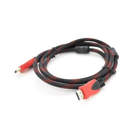 Кабель мультимедійний HDMI M to HDMI M 10.0m V1.4 black/red Merlion (YT-HDMI(M)/(M)NY/RD-10m)