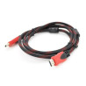 Кабель мультимедійний HDMI M to HDMI M 15.0m V1.4 black/red Merlion (YT-HDMI(M)/(M)NY/RD-15m)