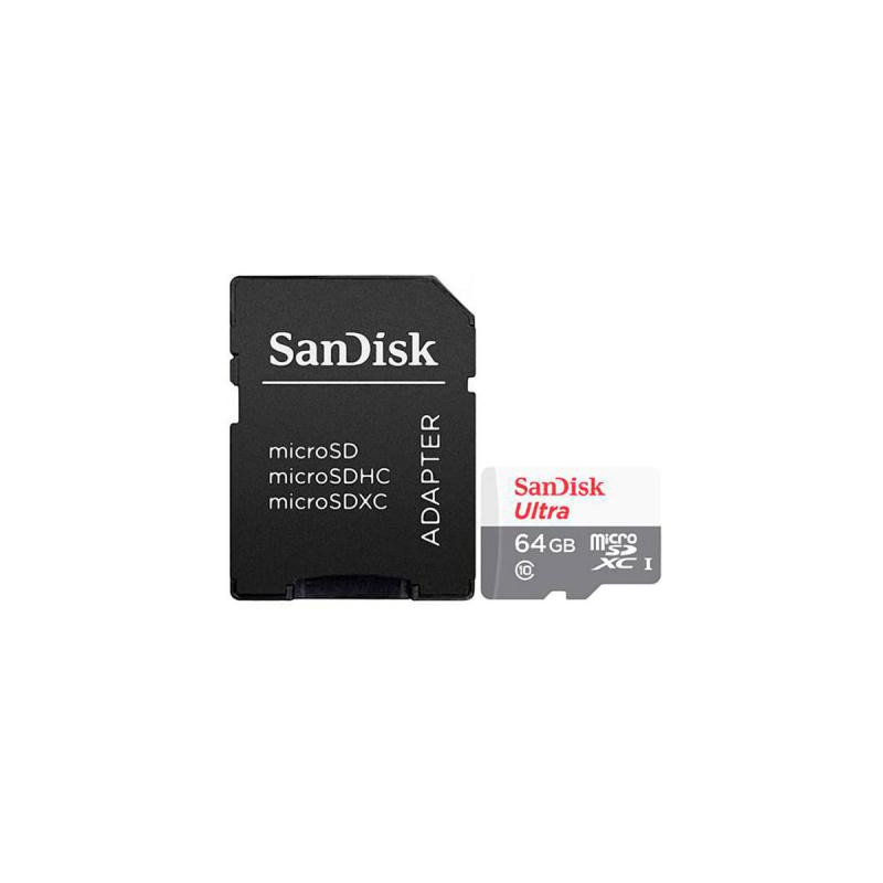 Карта пам'яті SanDisk 64GB microSD class 10 Ultra Light (SDSQUNR-064G-GN3MA)