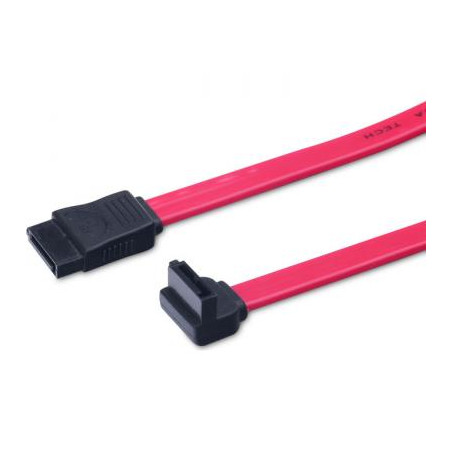 Кабель для передачі даних SATA L-type (F/F) corner, 0.5m, red Digitus (AK-400104-005-R)