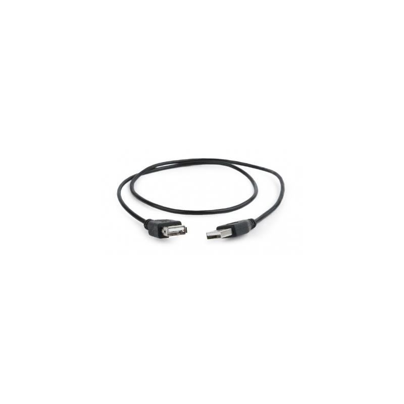Дата кабель USB 2.0 AM/AF 0.75m Cablexpert (CC-USB2-AMAF-75CM/300-BK)