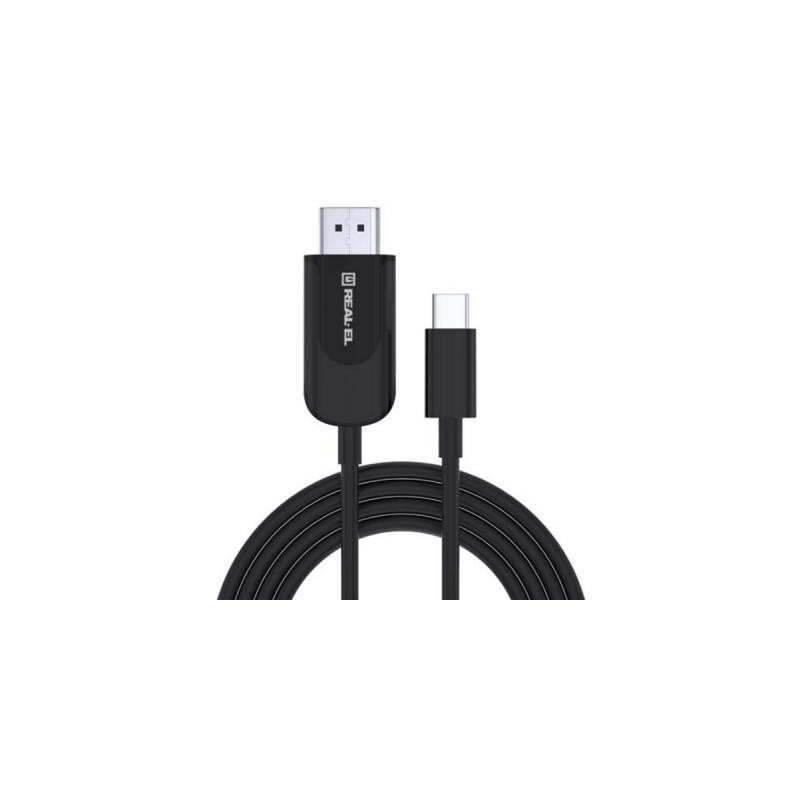 Перехідник USB Type-C to HDMI 1.8m CHD-180 4K 60Hz REAL-EL (EL123500044)