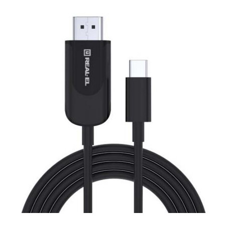 Перехідник USB Type-C to HDMI 1.8m CHD-180 4K 60Hz REAL-EL (EL123500044)