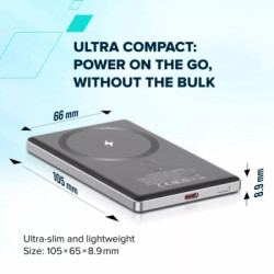 Батарея універсальна Canyon 5000mAh OnPower 505 slim Magsafe PD/20W Dark Grey (CNS-CPB505DG)