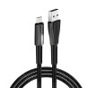 Дата кабель USB 2.0 AM to USB-C 1.0m zinc alloy + led black ColorWay (CW-CBUC035-BK)